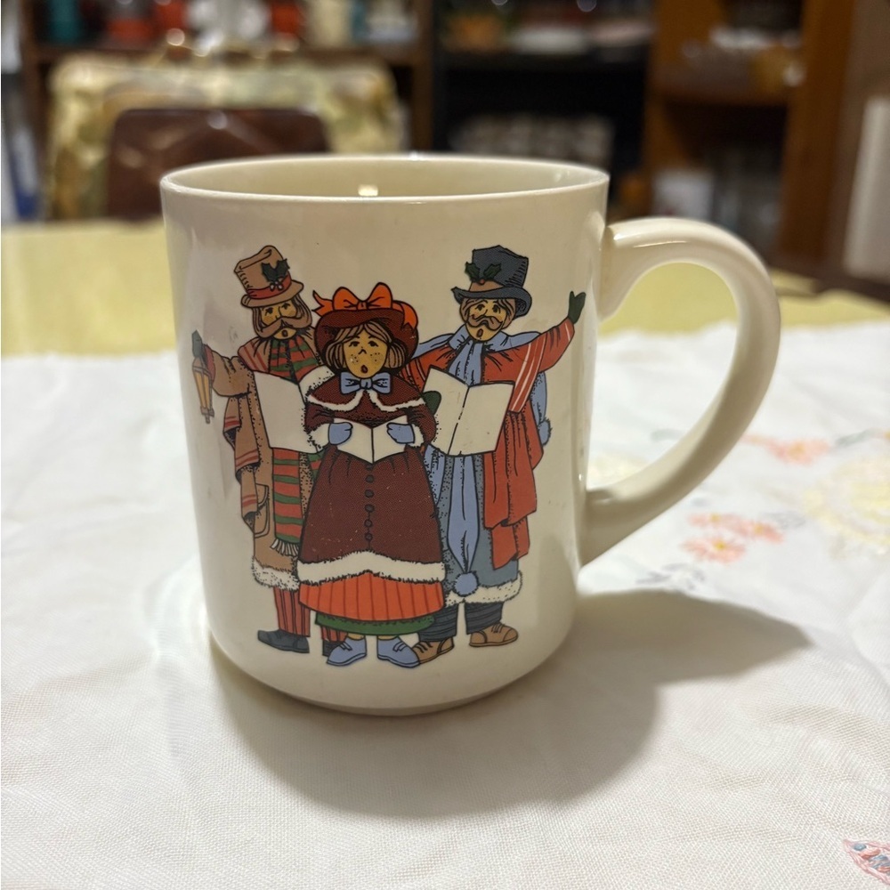 Vintage Charming Carolers Ceramic Mug